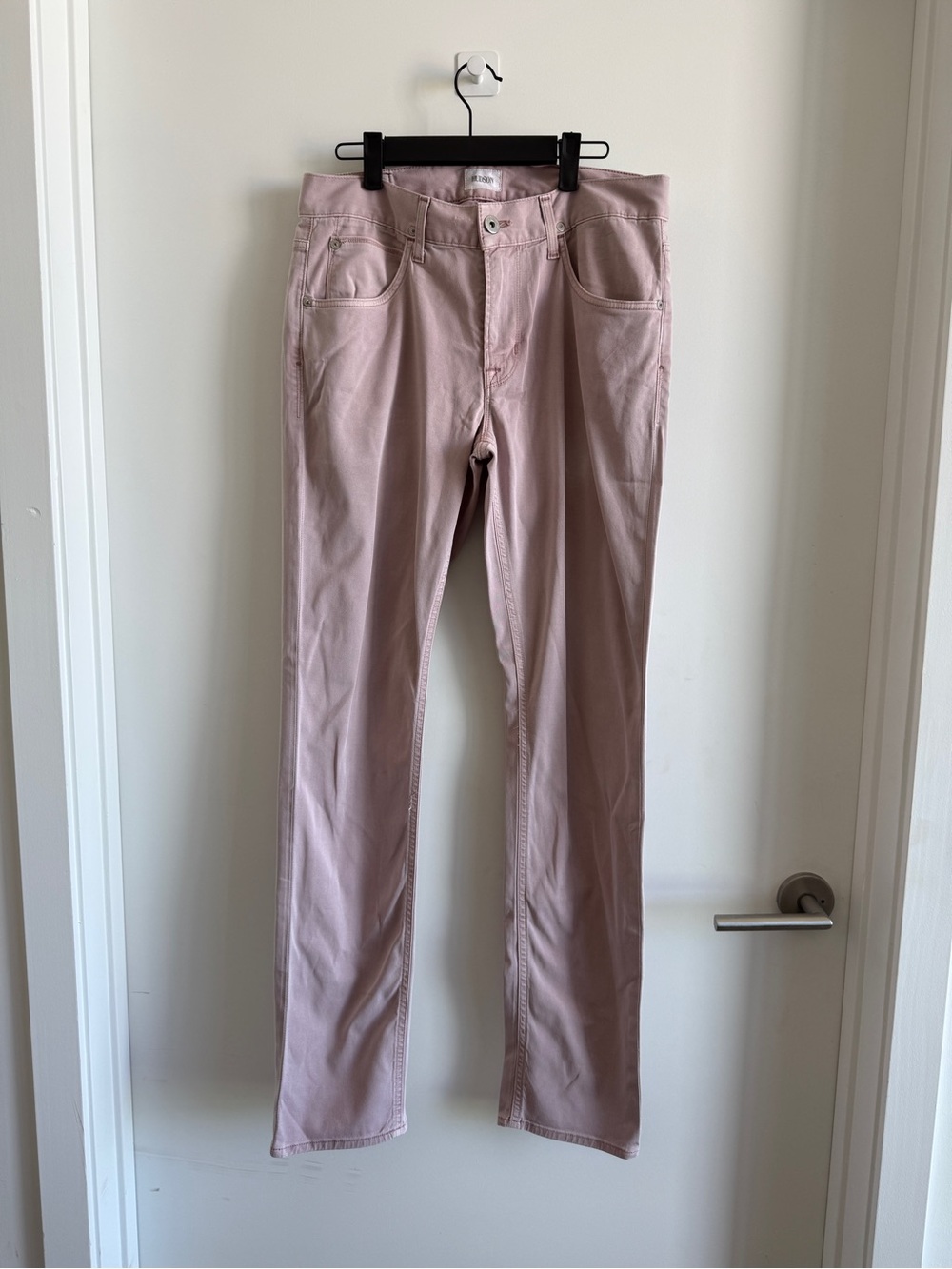 Hudson Jeans Men’s Light Pink Straight Jeans